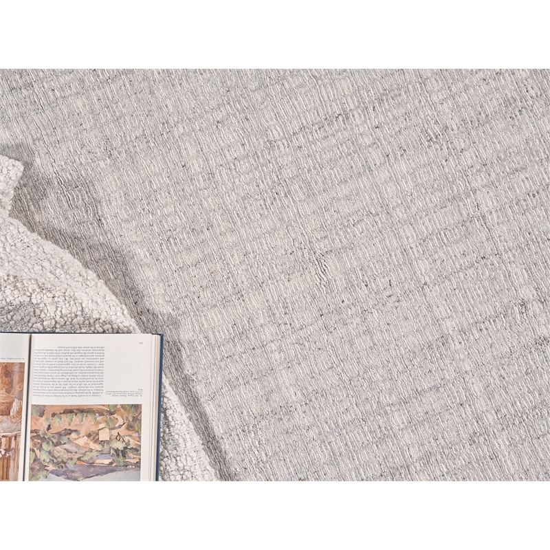 Alpine Handloomed New Zealand Wool Taupe/Ivory 10'x14' Area Rug