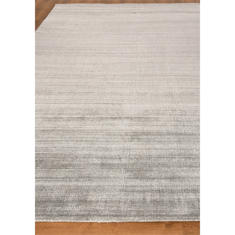Ambrose Hand-Tufted Wool/Bamboo Silk Gray 10'x14' Area Rug
