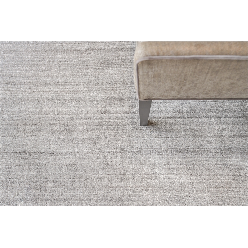 Ambrose Hand-Tufted Wool/Bamboo Silk Gray 10'x14' Area Rug