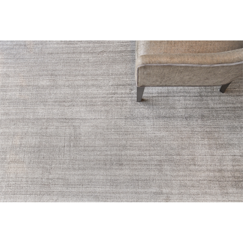 Ambrose Hand-Tufted Wool/Bamboo Silk Gray 12'x15' Area Rug
