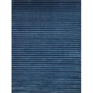 Amani Modern Handloomed Silky Nylon Navy 12'x15' Area Rug