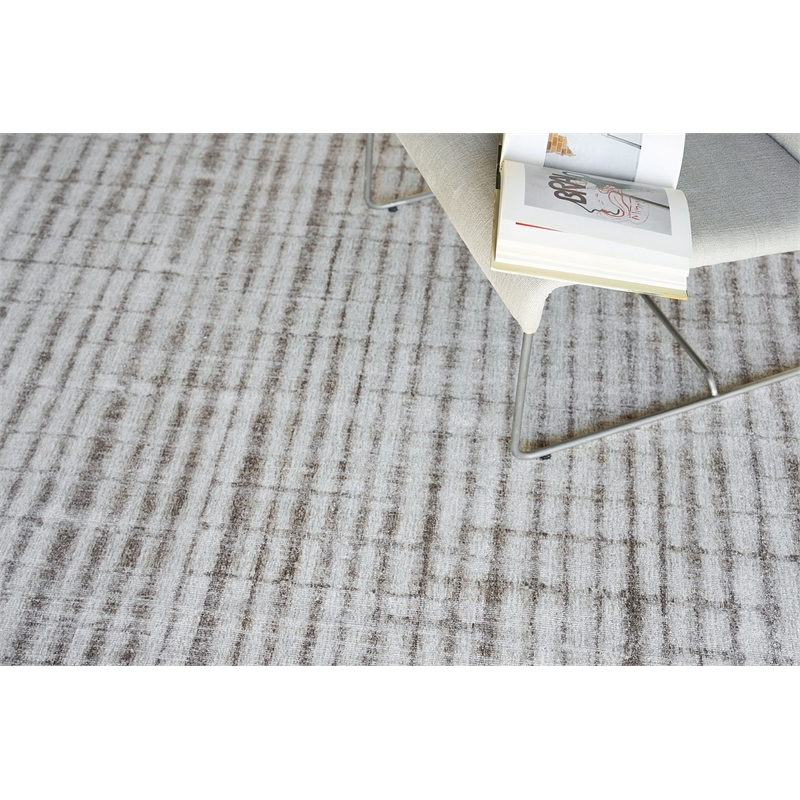Allure Handloomed Wool/Bamboo Silk Beige/Brown 12'x15' Area Rug