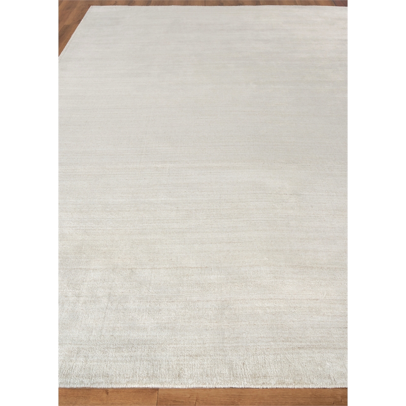 Ambrose Hand-Tufted Wool/Bamboo Silk Ivory/Gray 9'x12' Area Rug