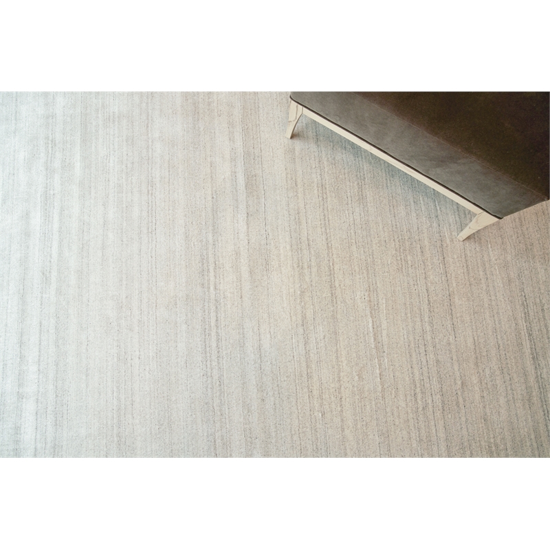Ambrose Hand-Tufted Wool/Bamboo Silk Ivory/Gray 9'x12' Area Rug