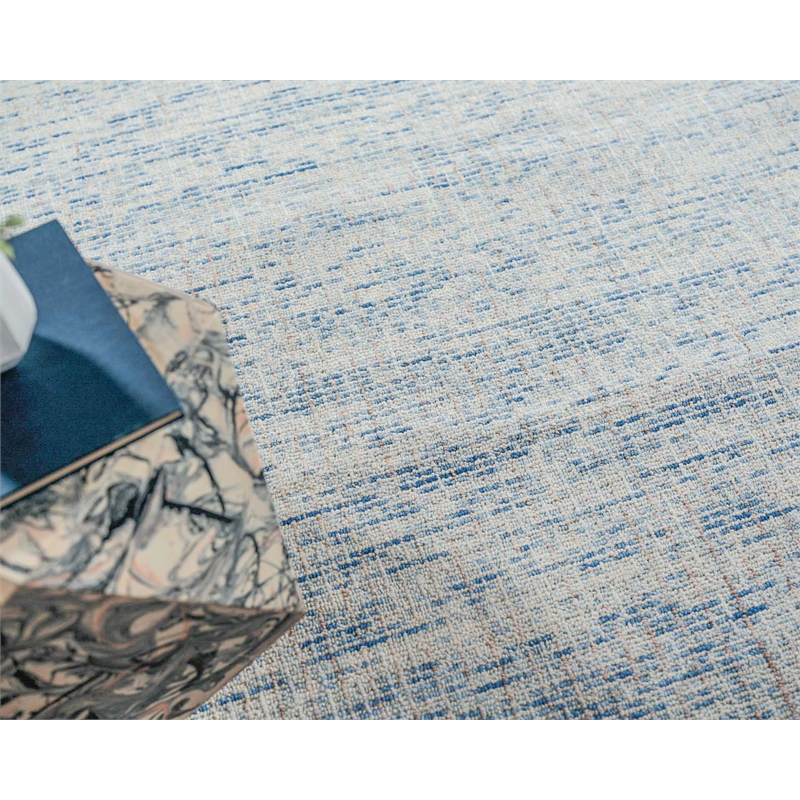 Andora Hand-Tufted New Zealand Wool Blue/Ivory 12'x15' Area Rug