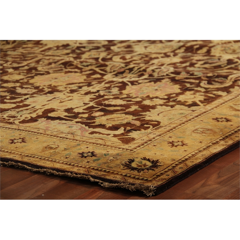 Antique Weave Hand-Knotted New Zealand Wool Red/Beige 8'x18' Area Rug