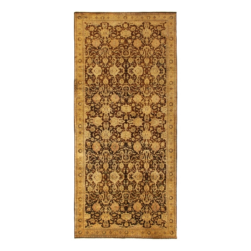 Antique Weave Hand-Knotted New Zealand Wool Red/Beige 8'x18' Area Rug