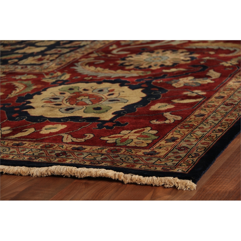 Antique Weave Hand-Knotted New Zealand Wool Navy 14'x16'6