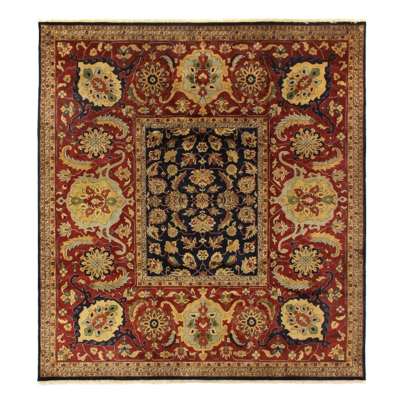 Antique Weave Hand-Knotted New Zealand Wool Navy 14'x16'6