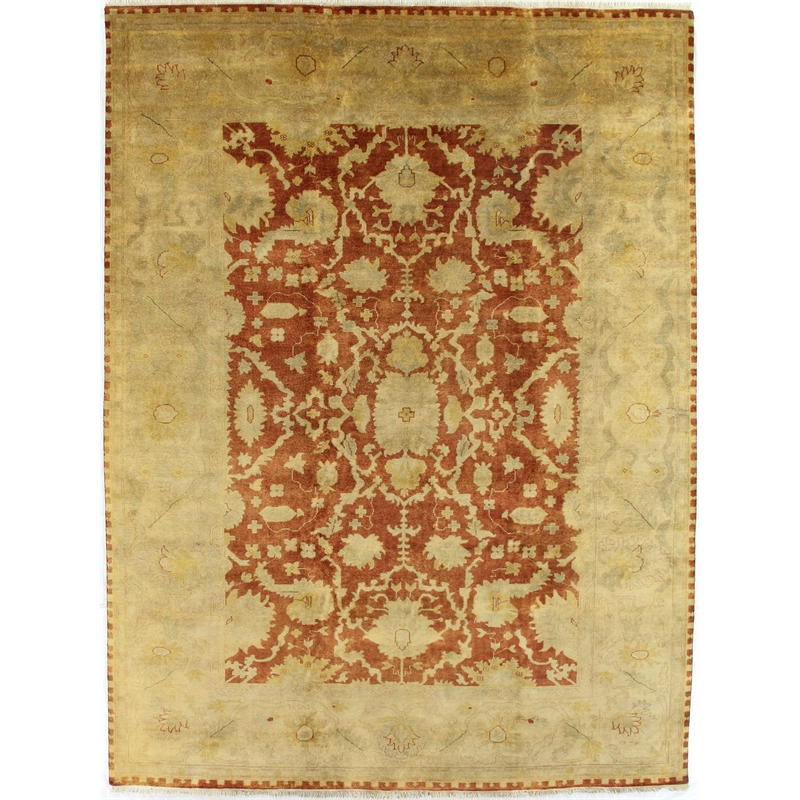 Antique Weave Oushak Hand-Knotted New Zealand Wool Rust/Gold 14'x18' Area Rug