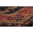 Antique Weave Sarouk Hand-Knotted New Zealand Wool Navy 8'x8' Round Area Rug
