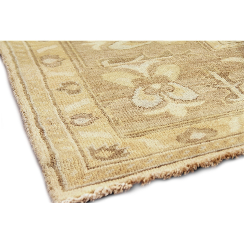 Antique Weave Oushak Hand-Knotted Wool Ivory/Gray/Beige 14'x18' Area Rug