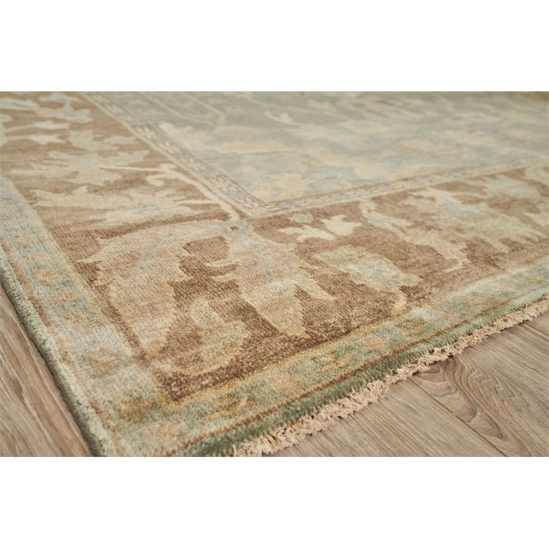 Antique Weave Oushak Hand-Knotted Wool Gray/Light Brown 12'x15' Area Rug