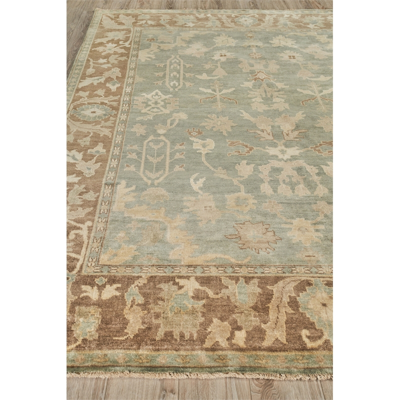 Antique Weave Oushak Hand-Knotted Wool Gray/Light Brown 12'x15' Area Rug