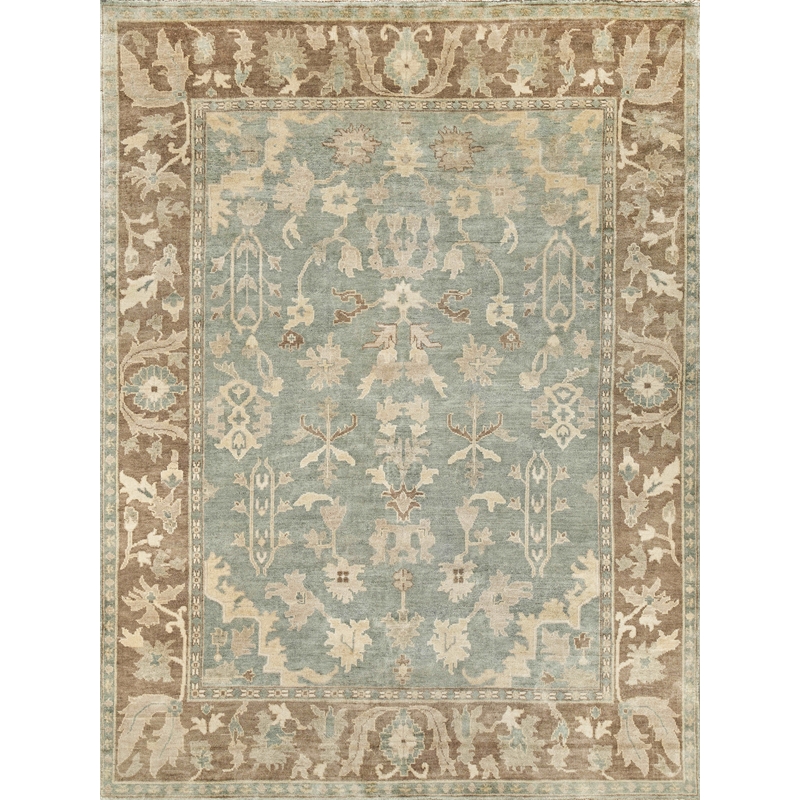 Antique Weave Oushak Hand-Knotted Wool Gray/Light Brown 12'x15' Area Rug