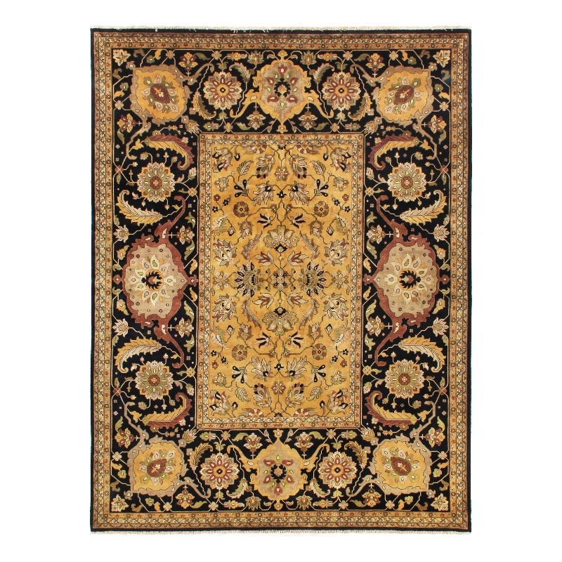 Antique Weave Hand-Knotted New Zealand Wool Gold/Rust 15'6