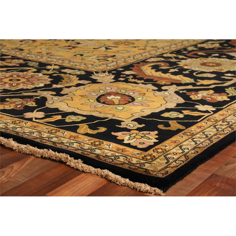Antique Weave Hand-Knotted New Zealand Wool Gold/Rust 15'x20' Area Rug