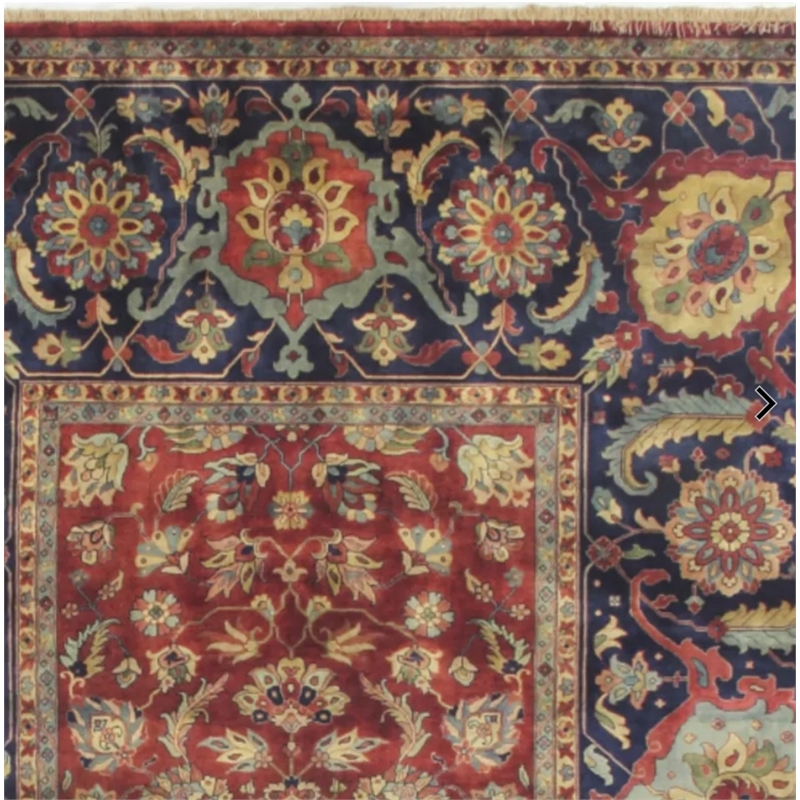 Antique Weave Hand-Knotted New Zealand Wool Red 8'x10' Area Rug