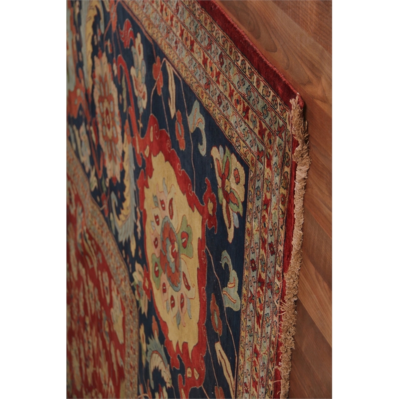 Antique Weave Hand-Knotted New Zealand Wool Red 8'x10' Area Rug