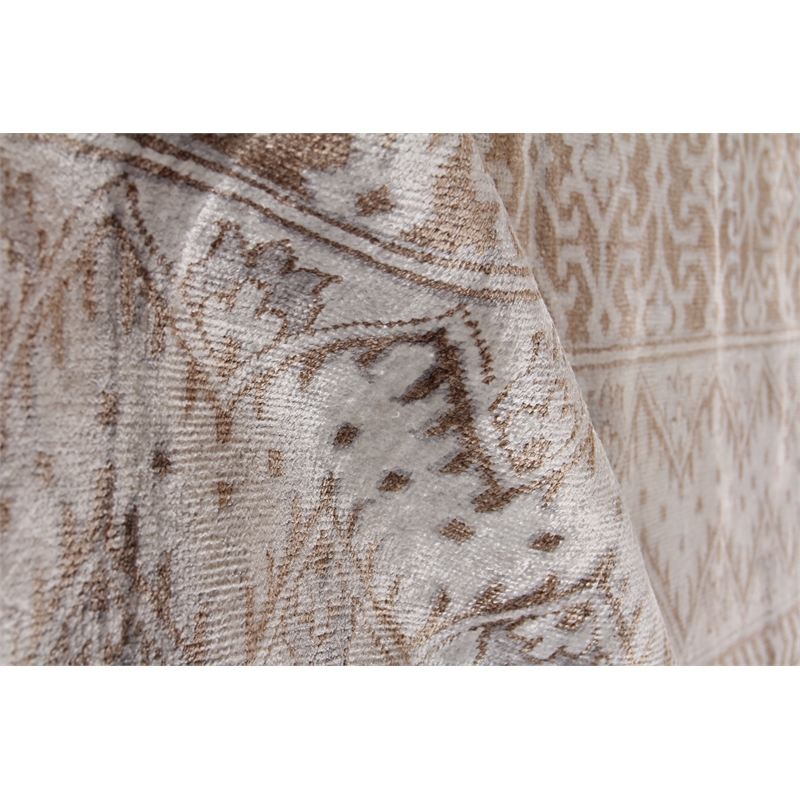 Antique Weave Bamboo Hand-Knotted Bamboo Silk Beige 8'x10' Area Rug
