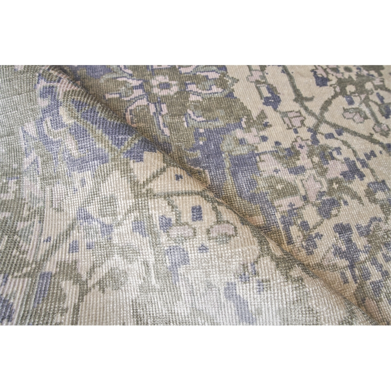 Antique Weave Bamboo Hand-Knotted Bamboo Silk Silver 14'x17' Area Rug