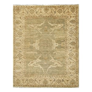 Antique Weave Oushak Hand-Knotted Wool Light Green/Ivory 14'x18' Area Rug