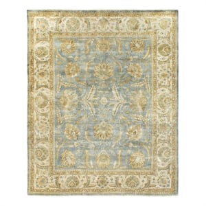 Antique Weave Oushak Hand-Knotted Wool Light Blue/Ivory 15'x20' Area Rug