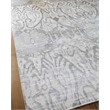 Antique'D Silk Hand-Knotted Bamboo Silk Ivory/Silver 6'x9' Area Rug