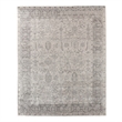 Antique'D Silk Hand-Knotted Bamboo Silk Ivory/Silver 10'x14' Area Rug