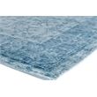 Antique'D Silk Hand-Knotted Bamboo Silk Blue 10'x14' Area Rug