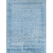 Antique'D Silk Hand-Knotted Bamboo Silk Blue 10'x14' Area Rug