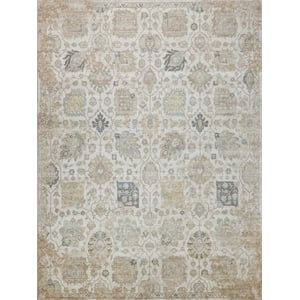 Artisan Power Loom Wool/Nylon Ivory 4'x6' Area Rug