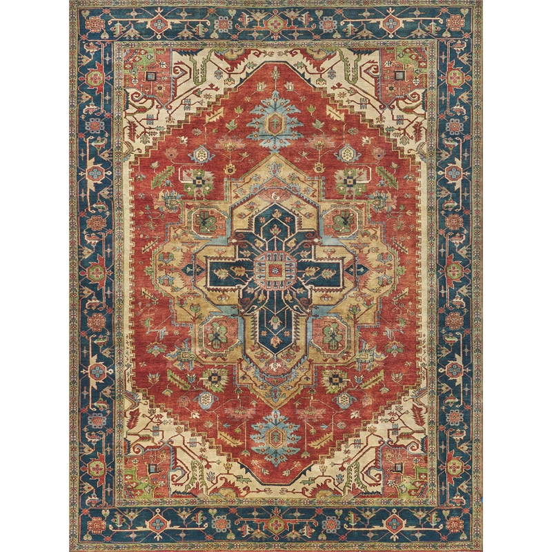 Antique Weave Serapi Hand-Knotted New Zealand Wool Red/Blue 14'x18' Area Rug
