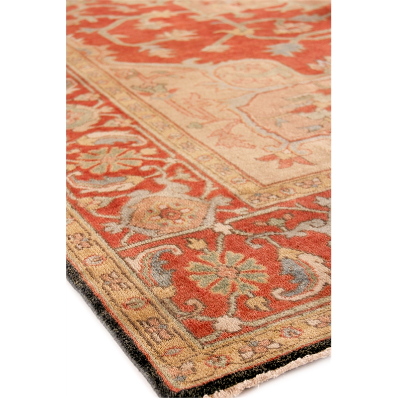Antique Weave Serapi Hand-Knotted New Zealand Wool Red 12'x18' Area Rug