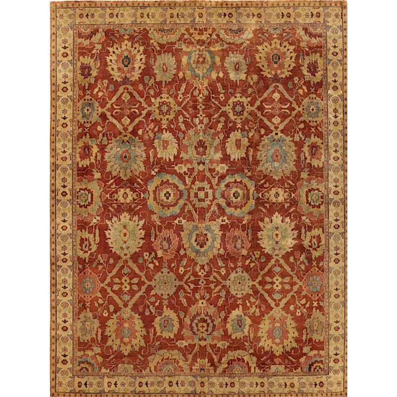 Antique Weave Serapi Hand-Knotted New Zealand Wool Red/Ivory 8'x10' Area Rug