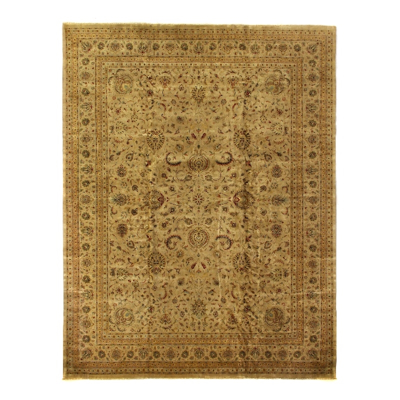 Antique Weave Sultanabad Hand-Knotted Wool Beige 14'6