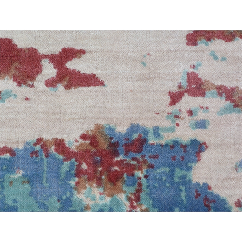 Antolini Handloomed Bamboo Silk Red/Multi 8'x10' Area Rug