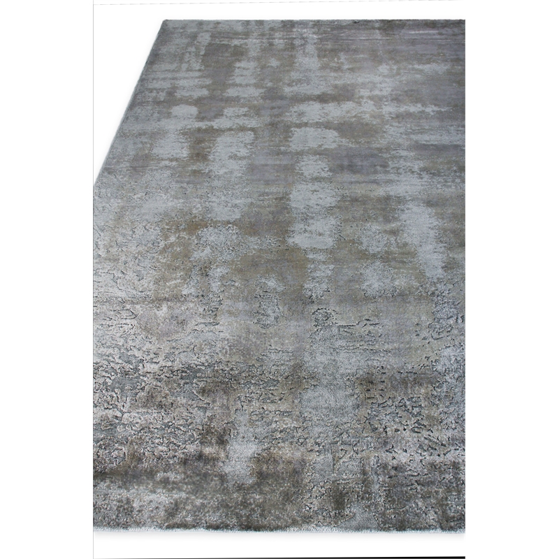 Antolini Handloomed Bamboo Silk Silver/Multi 8'x10' Area Rug
