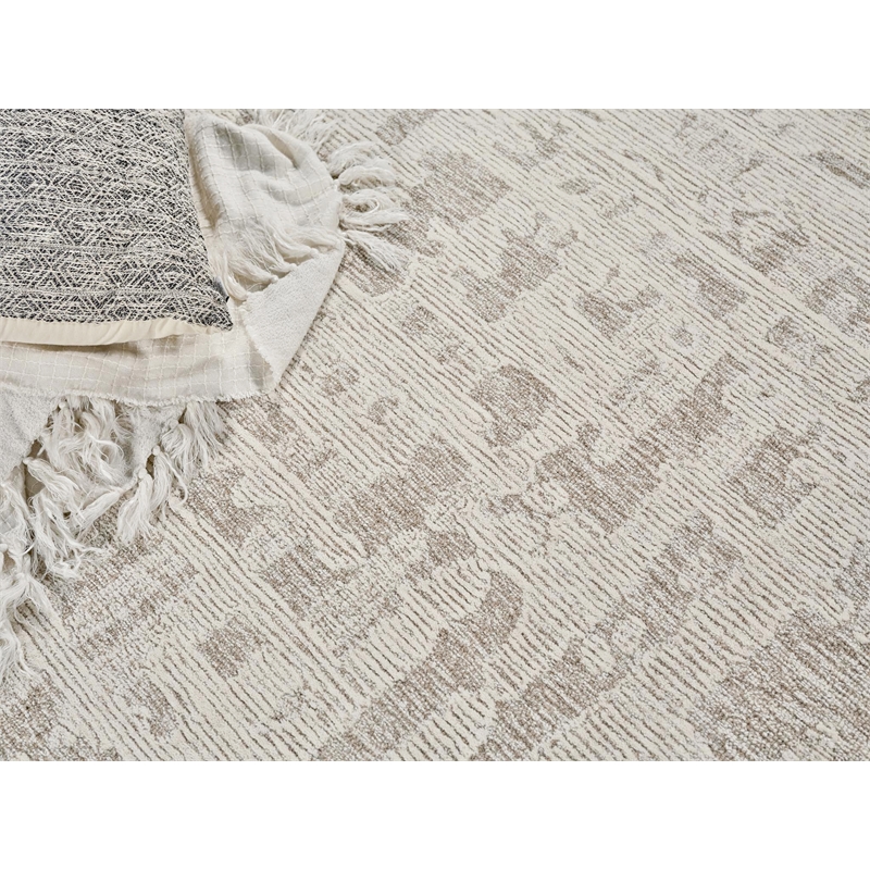 Aspen Hand-Tufted New Zealand Wool Natural Beige/Ivory 9'x12' Area Rug