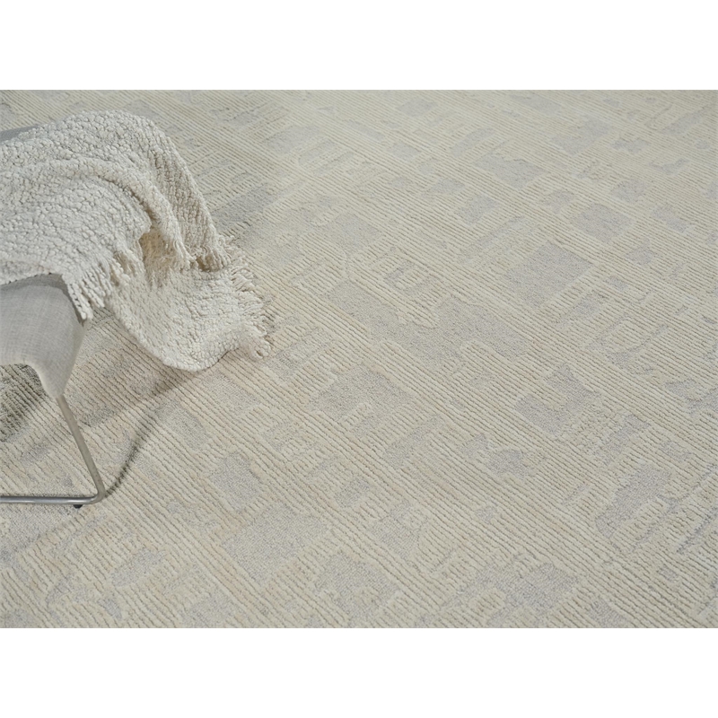 Aspen Hand-Tufted New Zealand Wool Silver/Ivory 10'x14' Area Rug