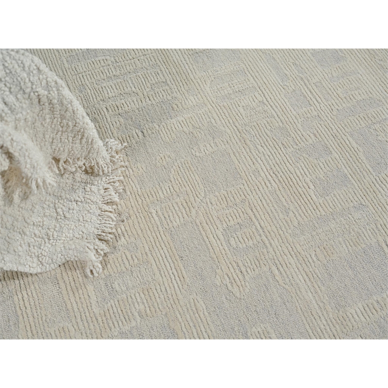 Aspen Hand-Tufted New Zealand Wool Silver/Ivory 10'x14' Area Rug