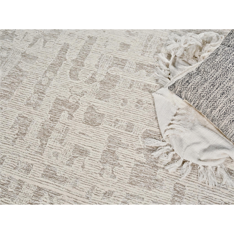 Aspen Hand-Tufted New Zealand Wool Natural Beige/Ivory 6'x9' Area Rug