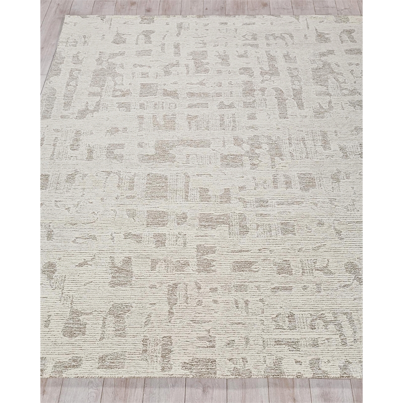 Aspen Hand-Tufted New Zealand Wool Natural Beige/Ivory 8'x10' Area Rug