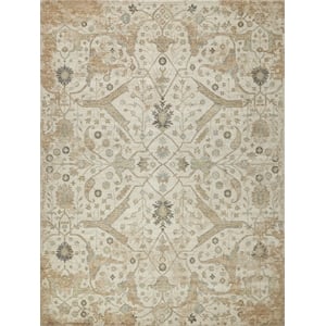 Artisan Power Loom Wool/Nylon Ivory 4'x6' Area Rug
