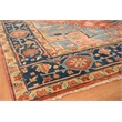 Antique Weave Serapi Hand-Knotted New Zealand Wool Red/Blue 12'x15' Area Rug