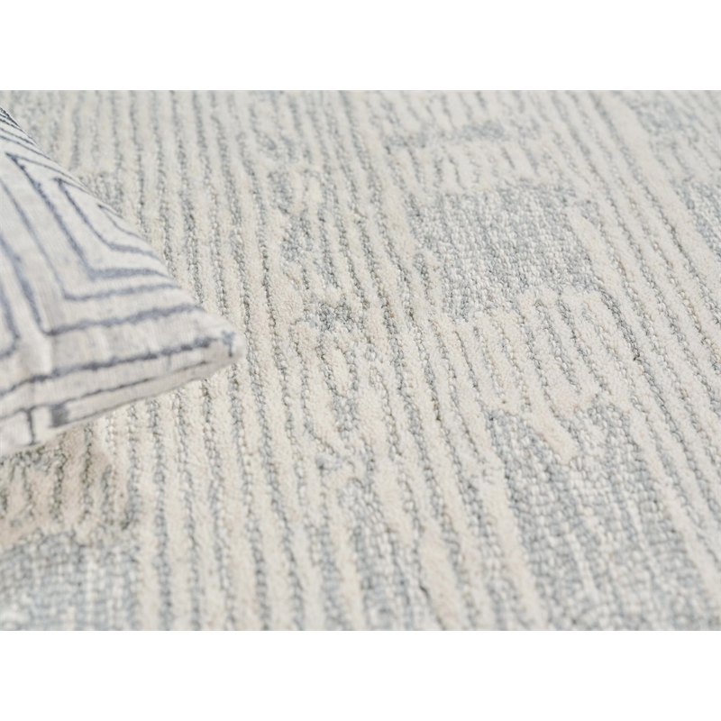 Aspen Hand-Tufted New Zealand Wool Blue/Ivory 10'x14' Area Rug