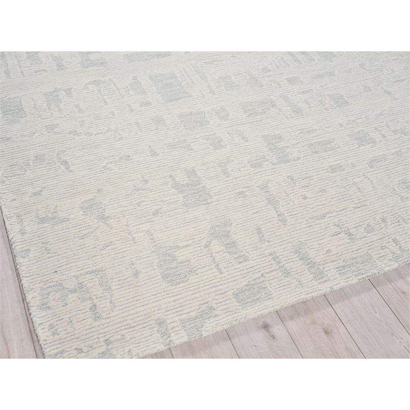 Aspen Hand-Tufted New Zealand Wool Blue/Ivory 14'x18' Area Rug