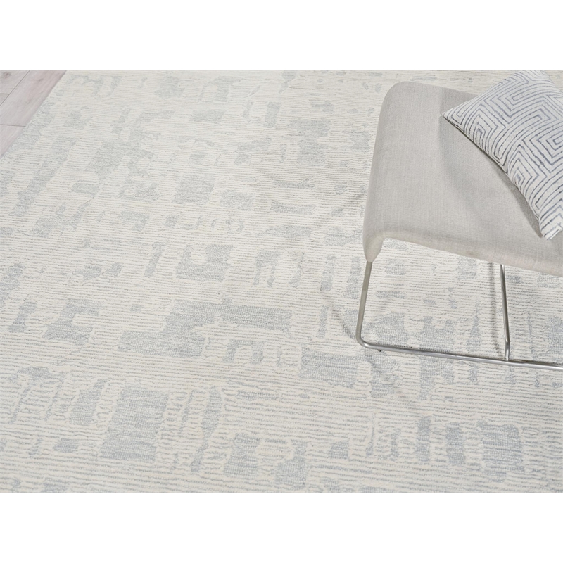 Aspen Hand-Tufted New Zealand Wool Blue/Ivory 14'x18' Area Rug