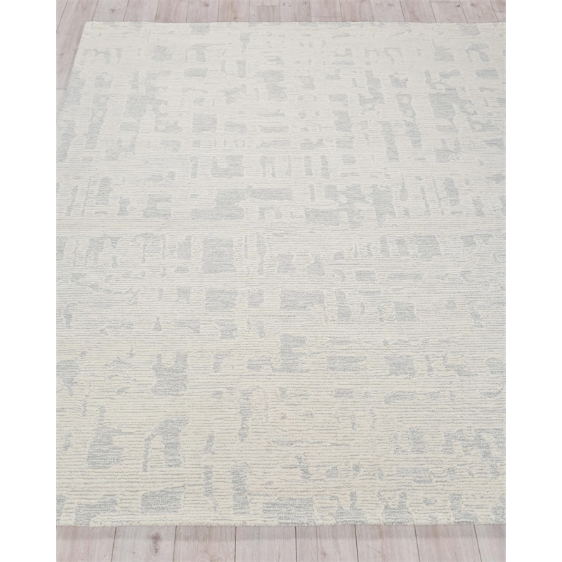 Aspen Hand-Tufted New Zealand Wool Blue/Ivory 6'x9' Area Rug
