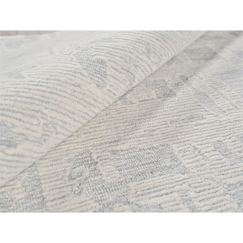Aspen Hand-Tufted New Zealand Wool Blue/Ivory 6'x9' Area Rug